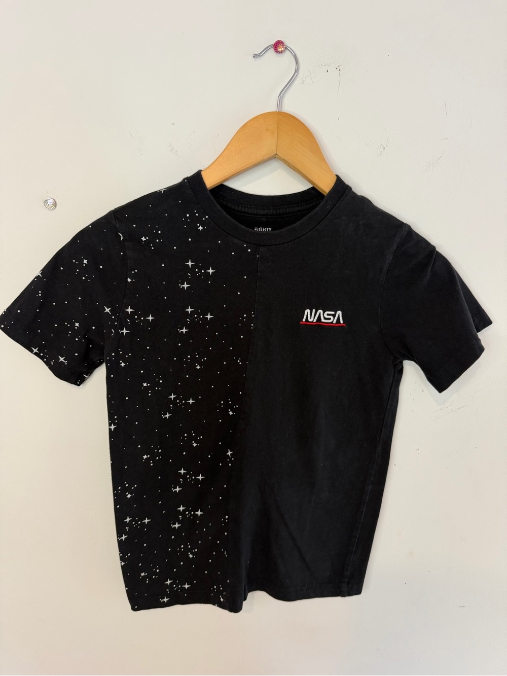Eighty Eight Black NASA Split Space Tee
